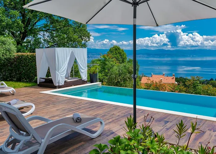 Sea View Lina - With Private Pool, Table Tennis And Pikado Lovranska Draga